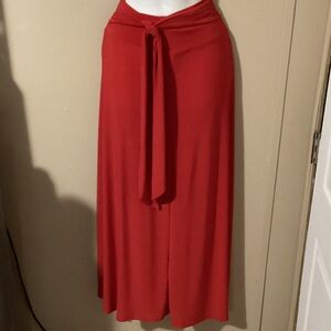 NY Collection Bold Red Maxi Skirt
